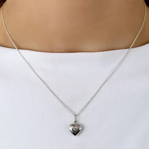 9 x 11 mm hjerte anheng i sølv