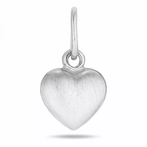 6 x 8 mm hjerte anheng i sølv
