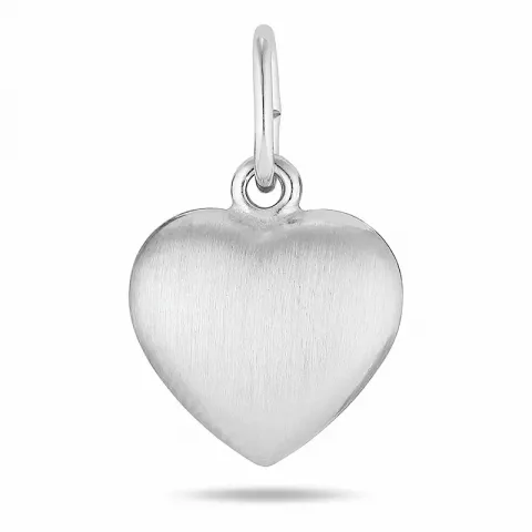 8 x 9 mm hjerte anheng i sølv