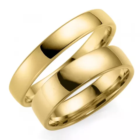 4 og 5 mm gifteringer i 14 karat gull - par