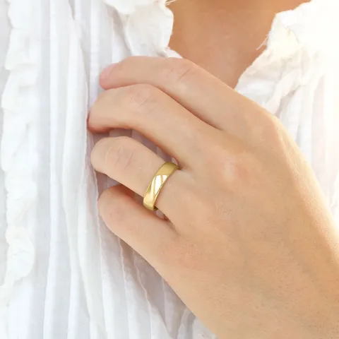 5 mm giftering i 14 karat gull