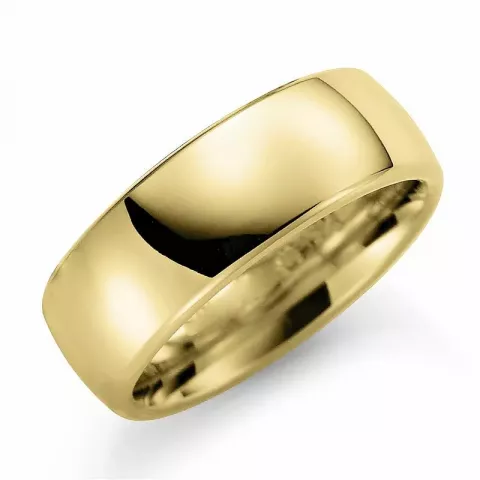7 mm giftering i 9 karat gull