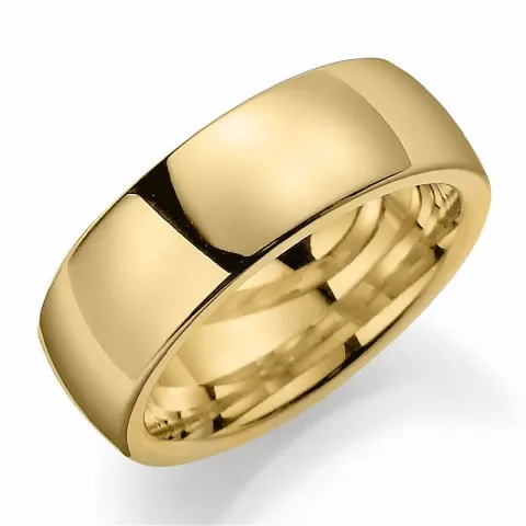 Bred 7 mm giftering i 14 karat gull