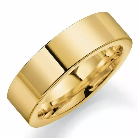 Bred 7 mm giftering i 14 karat gull