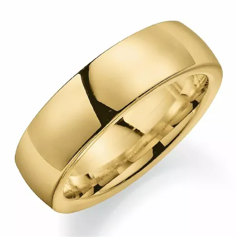 Bred 7 mm giftering i 14 karat gull