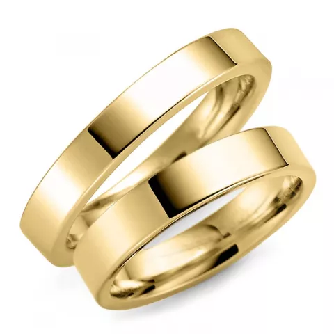 3 og 5 mm gifteringer i 9 karat gull - par
