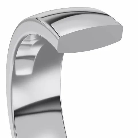 6 mm gifteringer i 9 karat hvitt gull - par