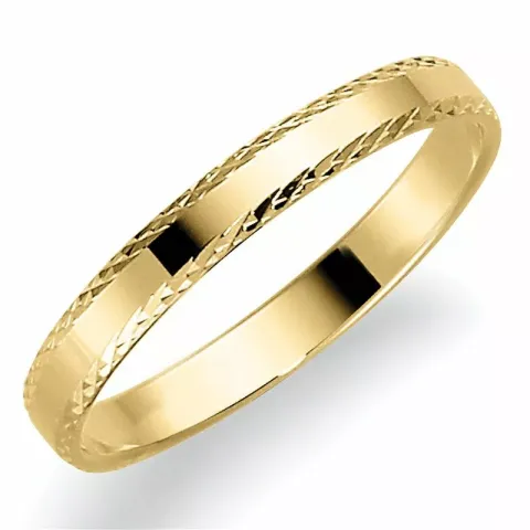 3 mm giftering i 14 karat gull