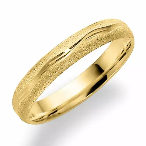 Ru og blank 3,5 mm giftering i 14 karat gull