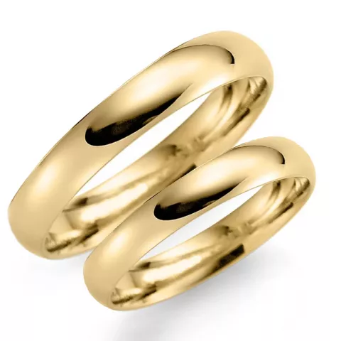 3 mm gifteringer i 14 karat gull - par