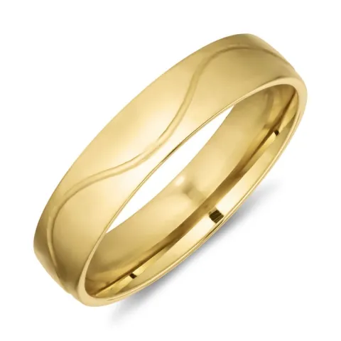 5 mm giftering i 9 karat gull