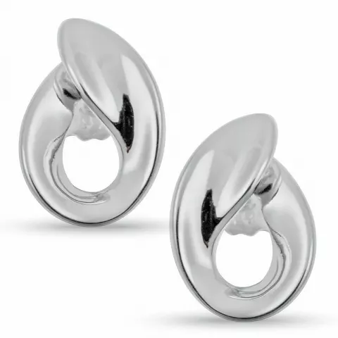 ovale øredobber i sølv