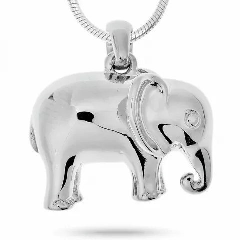 Stort elefant sølv anheng i sølv
