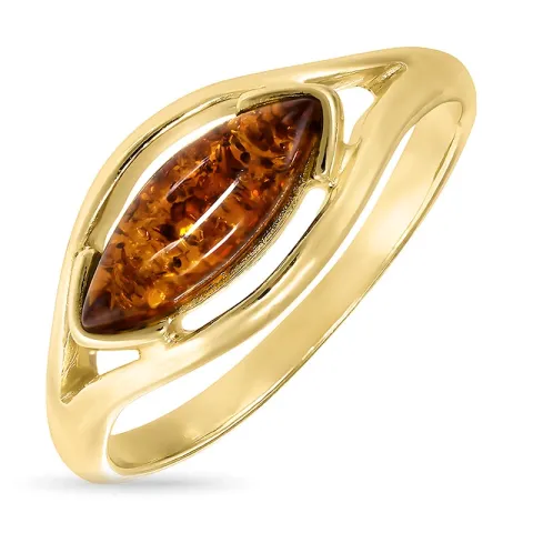 rav ring i forgylt sølv