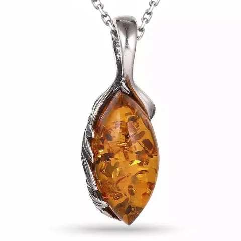 rav halskjede i sølv med anheng i sølv