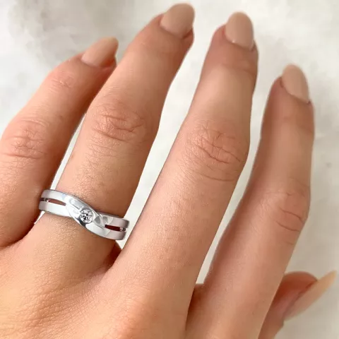 abstrakt sølv ring i sølv