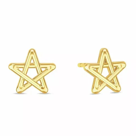 Spinning Star earring stjerne øredobber i forgylt sølv