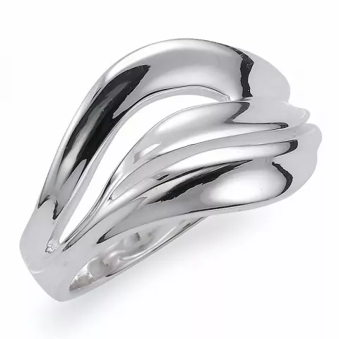 Abstrakt sølv ring i sølv