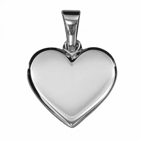10,5 x 10,5 mm hjerte anheng i sølv