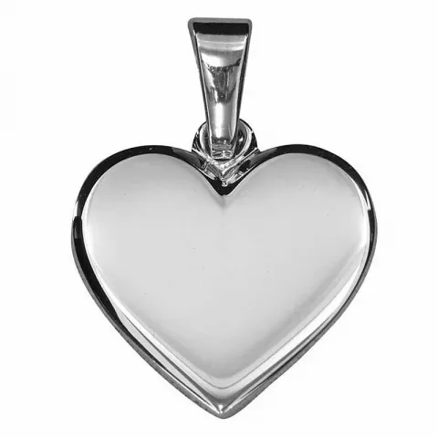 13 x 12,5 mm hjerte anheng i sølv
