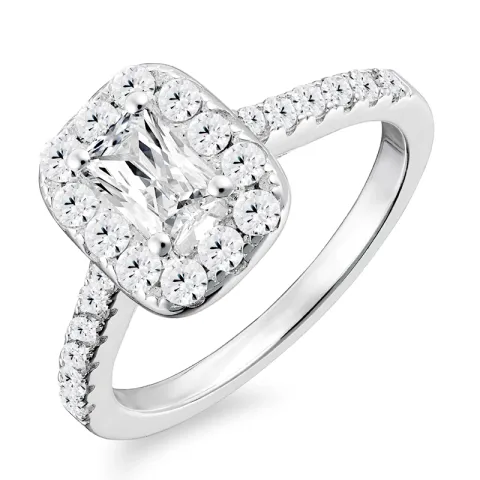 zirkon ring i sølv