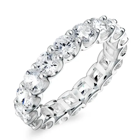 zirkon ring i sølv