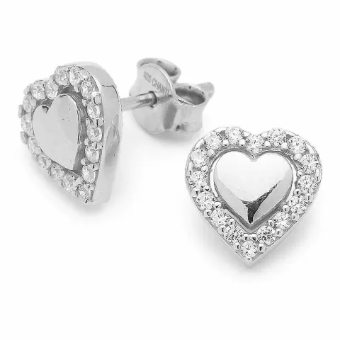 kolleksjonsprøve hjerte ørestikker i sølv