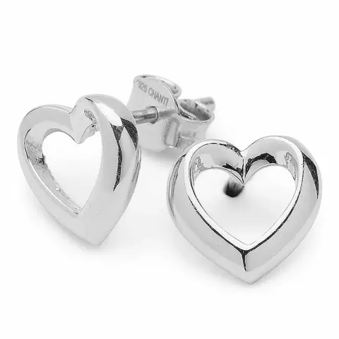 kolleksjonsprøve hjerte ørestikker i sølv