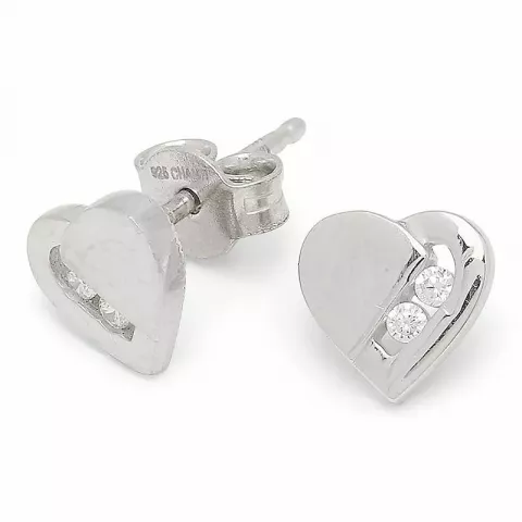 kolleksjonsprøve hjerte ørestikker i sølv