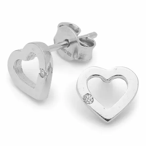 kolleksjonsprøve hjerte ørestikker i sølv