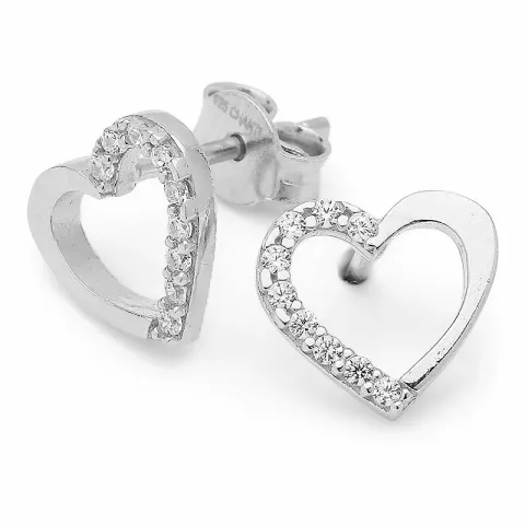 kolleksjonsprøve hjerte ørestikker i sølv