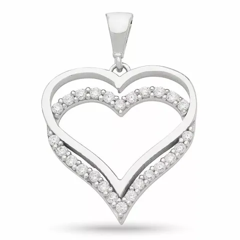 kolleksjonsprøve hjerte anheng i sølv