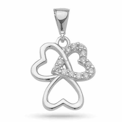 Hjerte treenighet anheng i sølv