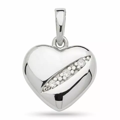 hjerte anheng i sølv