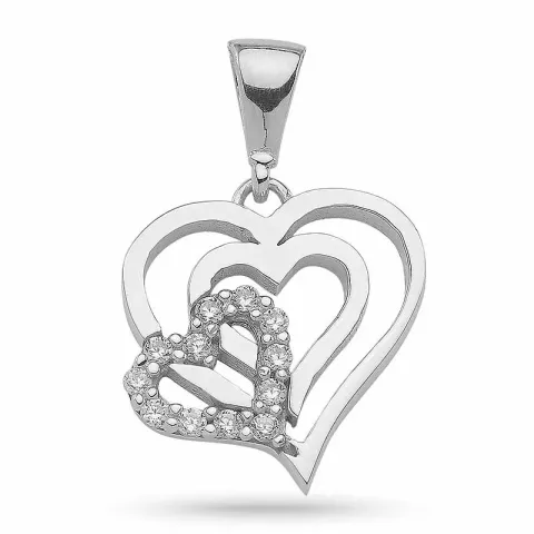 kolleksjonsprøve hjerte anheng i sølv