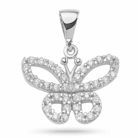 kolleksjonsprøve sommerfugl anheng i sølv