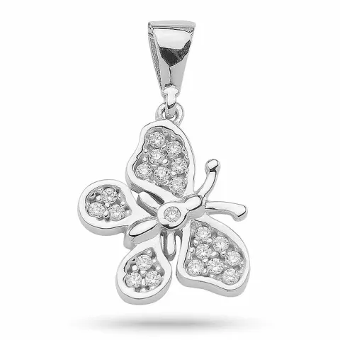 kolleksjonsprøve sommerfugl anheng i sølv