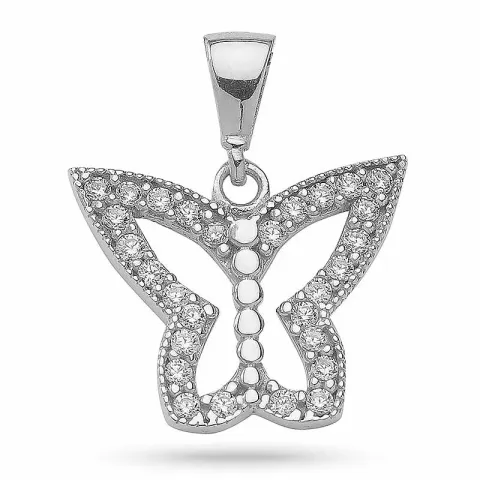 kolleksjonsprøve sommerfugl anheng i sølv