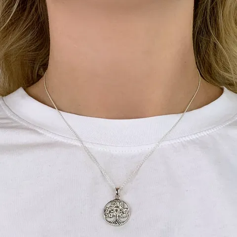 17 mm livets tre anheng i sølv