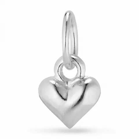 6 x 7 mm hjerte anheng i sølv