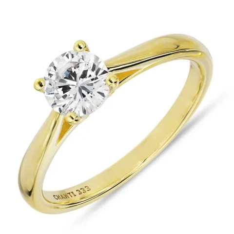 zirkon ring i 8 karat