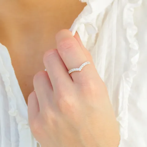 zirkon ring i sølv