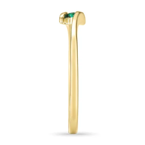 Smaragd ring i 9 karat gull 0,02 ct