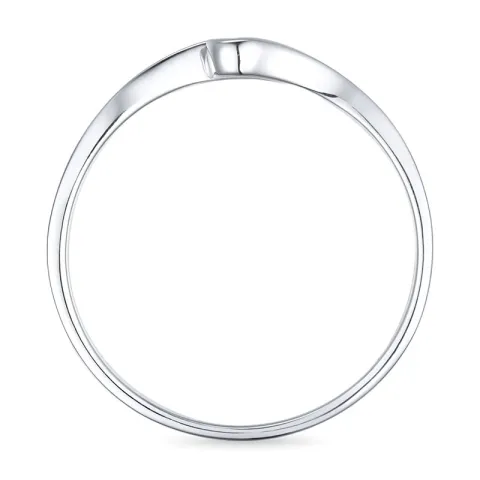diamant ring i 9 karat hvitt gull 0,02 ct