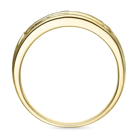 Diamant ring i 9 karat gull 0,07 ct