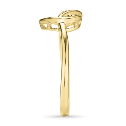hjerte diamant ring i 9 karat gull 0,008 ct