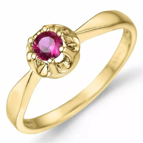 rubin ring i 9 karat gull 0,30 ct