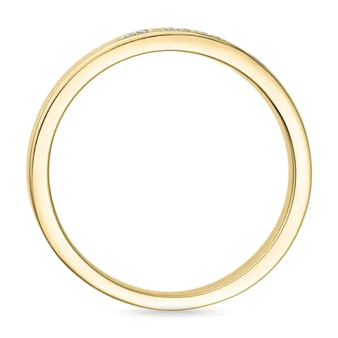 diamant gull alliansering i 9 karat gull 0,09 ct