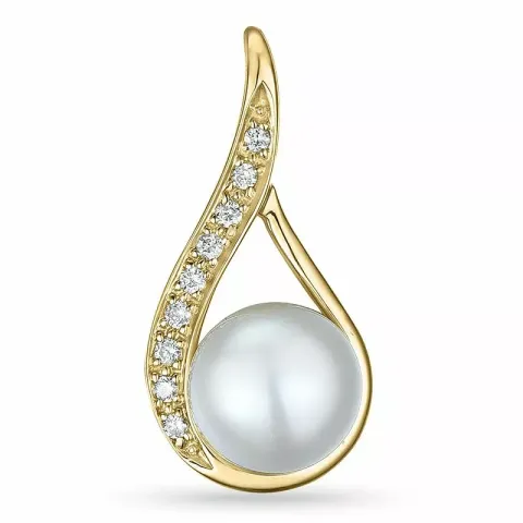 Perle diamantanheng i 9 karat gull 0,05 ct