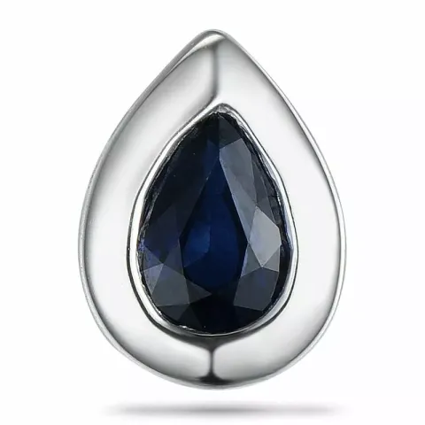 Safir anheng i 9 karat hvitt gull 0,55 ct